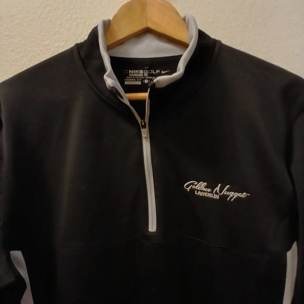 Nike Golden Nugget Casino Laughlin‎ Sm 1/2 Zip Therma-fit Coverup Golf Pullover